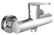 FUTURA ééngreepsmengkraan douche, chroom duurzaam verchroming - conform DIN EN 248 bijzonder stil - geluidsklasse A geluidsarme, verwisselbare 35 mm-cartouche ½" (Ø ca. 1,9 cm) verbinding voor afbeelding