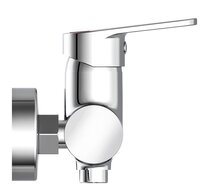 FUTURA ééngreepsmengkraan douche, chroom duurzaam verchroming - conform DIN EN 248 bijzonder stil - geluidsklasse A geluidsarme, verwisselbare 35 mm-cartouche ½" (Ø ca. 1,9 cm) verbinding voor
