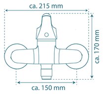 ATTICA ééngreepsmengkraan keuken, wandmontage, chroom draaibare uitloop, lengte: ca. 20 cm lengte uitloop (voorsprong): ca. 27 cm keramische schijven geluidsarme, verwisselbare 40 mm-cartouche