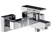 TOKYO II ééngreepsmengkraan bad, chroom keramische schijven geluidsarme, verwisselbare 25 mm-cartouche mousseur KIWA-gekeurd ½" (Ø ca. 1,9 cm) verbinding voor doucheslang metalen greep gar afbeelding