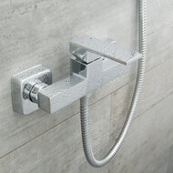 TOKYO II ééngreepsmengkraan douche, chroom keramische schijven geluidsarme, verwisselbare 25 mm-cartouche ½" (Ø ca. 1,9 cm) verbinding voor doucheslang metalen greep garantie: 5 jaar