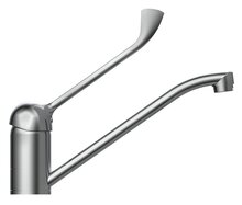 VITAL ééngreepsmengkraan keuken, chroom keukenkraan met extra lange, ergonomische handgreep draaibereik 150° voor een grote actieradius keramische schijven geluidsarme, verwisselbare 40 mm car