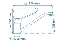 VITAL ééngreepsmengkraan keuken, chroom keukenkraan met extra lange, ergonomische handgreep draaibereik 150° voor een grote actieradius keramische schijven geluidsarme, verwisselbare 40 mm car