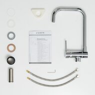 WINDOW ééngreepsmengkraan keuken met plooibare uitloop, chroom