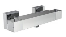 TOKYO thermostatische mengkraan douche, chroom keramisch ½" ventiel bovenstuk uitwisselbaar thermostaat element temperatuurschaal veiligheidsstop op 38°C ½" (Ø ca. 1,9 cm) verbinding voor do afbeelding