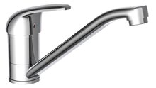 FALCON ééngreepsmengkraan keuken, chroom kraan met verlengde uitloop en draaibereik 360° keramische schijven geluidsarme, verwisselbare 40 mm-cartouche flexibele 500 mm metalen aansluitslangen afbeelding