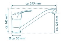 FALCON ééngreepsmengkraan keuken, lage druk, chroom