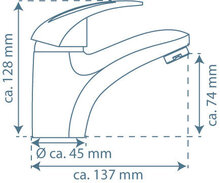 AQUA 2 SAVE waterbesparende ééngreepsmengkraan wastafel, chroom keramische schijven geluidsarme, verwisselbare 40 mm-cartouche Eco-Click functie en kinderbeveiliging 50% waterbesparing door sp