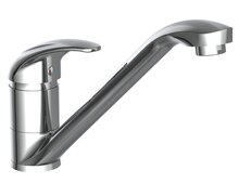 ALBATROS ééngreepsmengkraan keuken, chroom kraan met verlengde uitloop en draaibereik 360° keramische schijven geluidsarme, verwisselbare 40 mm-cartouche met Eco-Click functie en kinderbeveiligi afbeelding
