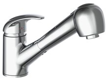 ALBATROS ééngreepsmengkraan keuken met uittrekbare sproeier, chroom uittrekbare, omstelbare sproeier, 2 functies en met antikalk nozzles 150° draaibereik keramische schijven geluidsarme, verwi afbeelding