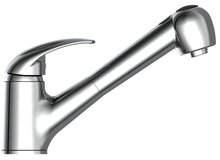 ALBATROS ééngreepsmengkraan keuken met uittrekbare sproeier, chroom uittrekbare, omstelbare sproeier, 2 functies en met antikalk nozzles 150° draaibereik keramische schijven geluidsarme, verwi