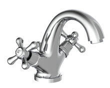 ELK tweegreepskraan wastafel, chroom keramische ½" ventiel bovenstukken flexibele metalen aansluitslangen 400 mm volgens DVGW/KTW-A 1 ¼" metalen-afvoerplug en waste stangen (3-delig) mousseu afbeelding