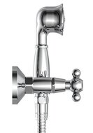 ELK tweegreepskraan douche met doucheset, chroom inclusief doucheset keramische ½" ventiel bovenstukken ½" (Ø ca. 1,9 cm) verbinding voor doucheslang metalen grepen garantie: 5 jaar