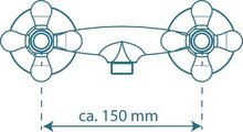ELK tweegreepskraan douche met doucheset, chroom inclusief doucheset keramische ½" ventiel bovenstukken ½" (Ø ca. 1,9 cm) verbinding voor doucheslang metalen grepen garantie: 5 jaar