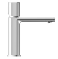NEW YORK ééngreepsmengkraan wastafel, chroom keramische schijven geluidsarme, verwisselbare 25 mm-cartouche flexibele metalen aansluitslangen 500 mm volgens DVGW/KTW-A 1 ¼" (Ø ca. 4 cm) druk
