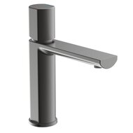 NEW YORK ééngreepsmengkraan wastafel, grafiet mat keramische schijven geluidsarme, verwisselbare 25 mm-cartouche flexibele metalen aansluitslangen 500 mm volgens DVGW/KTW-A 1 ¼" (Ø ca. 4 cm) afbeelding