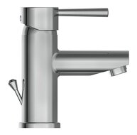 UNICORN ééngreepsmengkraan wastafel, chroom keramische schijven geluidsarme, verwisselbare 40 mm-cartouche met Eco-Click functie en kinderbeveiliging flexibele metalen aansluitslangen 400 mm