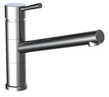 UNICORN ééngreepsmengkraan keuken, chroom kraan met hoge uitloop en draaibereik 150° keramische schijven geluidsarme, verwisselbare 40 mm-cartouche met Eco-Click functie en kinderbeveiliging afbeelding