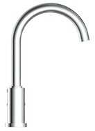UNICORN ééngreepsmengkraan keuken met ronde uitloop, chroom elegante kraan met hoge ronde uitloop en draaibereik 150° energiebesparing door cold start functie keramische schijven geluidsarme,