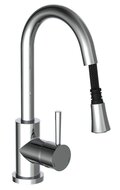 UNICORN ééngreepsmengkraan keuken met uittrekbare uitloop hoge draaibare uitloop met uittrekbare uitloop en draaibereik 150° cold-start functie - koud water bij greep in de middelste stand keram