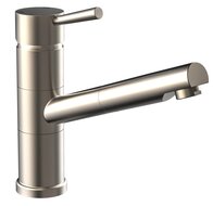 UNICORN ééngreepsmengkraan keuken met uittrekbare uitloop, RVS-look draaibare en uittrekbare uitloop metdraaibereik 90° keramische schijven geluidsarme, verwisselbare 40 mm-cartouche met Eco-Cli afbeelding
