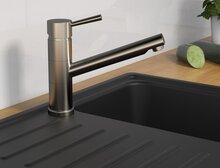 UNICORN ééngreepsmengkraan keuken met uittrekbare uitloop, RVS-look