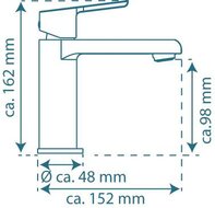 VITA ééngreepsmengkraan wastafel, chroom