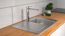 VITA ééngreepsmengkraan keuken met hoge uitloop, chroom