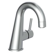 PISA ééngreepsmengkraan wastafel, chroom met hoge uitloop keramische schijven geluidsarme, verwisselbare 25 mm cartouche hoogwaardige mousseur CASCADE® SLC flexibele metalen aansluitslangen afbeelding