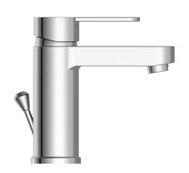 ELEPHANT ééngreepsmengkraan wastafel, chroom keramische schijven geluidsarme, verwisselbare 40 mm-cartouche flexibele metalen aansluitslangen 350 mm volgens DVGW/KTW-A 1 ¼" (Ø ca. 4 cm) druk