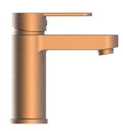 ELEPHANT ééngreepsmengkraan wastafel, koper mat keramische schijven geluidsarme, verwisselbare 40 mm-cartouche flexibele metalen aansluitslangen 350 mm volgens DVGW/KTW-A 1 ¼" (Ø ca. 4 cm) dru