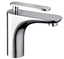 ORCA ééngreepsmengkraan wastafel, chroom keramische schijven geluidsarme, verwisselbare 35 mm-cartouche flexibele metalen aansluitslangen 400 mm volgens DVGW/KTW-A 1 ¼" (Ø ca. 4 cm) metalen-a afbeelding