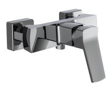 STILO ééngreepsmengkraan douche, chroom keramische schijven geluidsarme, verwisselbare 35 mm-cartouche ½" (Ø ca. 1,9 cm) verbinding voor doucheslang metalen greep garantie: 5 jaar afbeelding