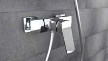 STILO ééngreepsmengkraan douche, chroom keramische schijven geluidsarme, verwisselbare 35 mm-cartouche ½" (Ø ca. 1,9 cm) verbinding voor doucheslang metalen greep garantie: 5 jaar