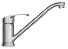 CELLINO ééngreepsmengkraan keuken, chroom kraan met verlengde uitloop en draaibereik 360° keramische schijven geluidsarme, verwisselbare 40 mm cartouche flexibele metalen aansluitslangen me
