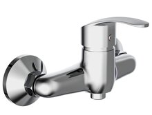 SIRANI ééngreepsmengkraan douche, chroom keramische schijven geluidsarme, verwisselbare 35 mm cartouche ½" (Ø ca. 1,9 cm) verbinding voor doucheslang metalen greep garantie: 5 jaar afbeelding