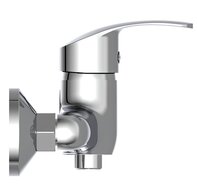 SIRANI ééngreepsmengkraan douche, chroom keramische schijven geluidsarme, verwisselbare 35 mm cartouche ½" (Ø ca. 1,9 cm) verbinding voor doucheslang metalen greep garantie: 5 jaar