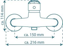 SIRANI ééngreepsmengkraan douche, chroom keramische schijven geluidsarme, verwisselbare 35 mm cartouche ½" (Ø ca. 1,9 cm) verbinding voor doucheslang metalen greep garantie: 5 jaar