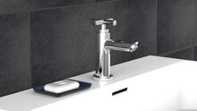 MATAO koudwaterkraan wastafel, chroom keramisch ½" ventiel bovenstuk metalen kruisgreep mousseur "Made in Germany" garantie: 5 jaar