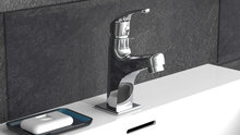 VICO koudwaterkraan wastafel, chroom keramische schijven geluidsarme, verwisselbare 25 mm-cartouche mousseur KIWA-gekeurd metalen greep garantie: 5 jaar