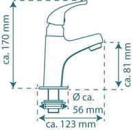 VICO koudwaterkraan wastafel, chroom keramische schijven geluidsarme, verwisselbare 25 mm-cartouche mousseur KIWA-gekeurd metalen greep garantie: 5 jaar
