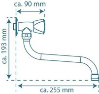 CARNEO wandzwenkkraan, chroom draaibare uitloop (360°) keramisch ½" ventiel bovenstuk mousseur KIWA-gekeurd metalen greep garantie: 5 jaar