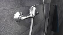 ATHOS PLUS ééngreepsmengkraan douche, chroom keramische schijven geluidsarme, verwisselbare 35 mm-cartouche ½" (Ø ca. 1,9 cm) verbinding voor doucheslang metalen greep garantie: 3 jaar