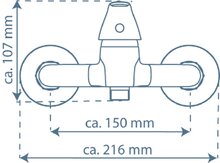 ATHOS PLUS ééngreepsmengkraan douche, chroom keramische schijven geluidsarme, verwisselbare 35 mm-cartouche ½" (Ø ca. 1,9 cm) verbinding voor doucheslang metalen greep garantie: 3 jaar