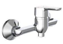 VICO ééngreepsmengkraan douche, chroom keramische schijven geluidsarme, verwisselbare 35 mm-cartouche ½" (Ø ca. 1,9 cm) verbinding voor doucheslang metalen greep garantie: 5 jaar afbeelding