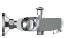 SUPRA thermostatische mengkraan bad, chroom keramisch ½" ventiel bovenstuk uitwisselbaar thermostaat element temperatuurschaal veiligheidsstop op 38°C mousseur KIWA-gekeurd ½" (Ø ca. 1,9 c