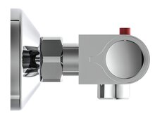 VICO thermostatische mengkraan douche, chroom keramisch ½" ventiel bovenstuk uitwisselbaar thermostaat element temperatuurschaal veiligheidsstop op 38°C ½" (Ø ca. 1,9 cm) verbinding voor dou