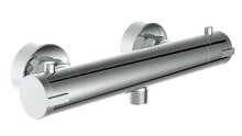 LONDON thermostatische mengkraan douche, chroom keramisch ½" (Ø ca. 1,9 cm) ventiel bovenstuk uitwisselbaar thermostaat element temperatuurschaal met veiligheidsstop op 38°C Eco-Stop functie - afbeelding