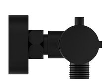 LONDON thermostatische mengkraan douche, zwart mat keramisch ½" (Ø ca. 1,9 cm) ventiel bovenstuk uitwisselbaar thermostaat element temperatuurschaal met veiligheidsstop op 38°C Eco-Click funct