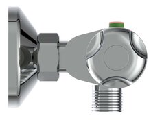 VINEA thermostatische mengkraan douche, chroom ½" (Ø ca. 1,9 cm) keramisch ventiel bovenstuk uitwisselbaar thermostaat element temperatuurschaal met veiligheidsstop op 38 °C ½" (Ø ca. 1,9 cm)
